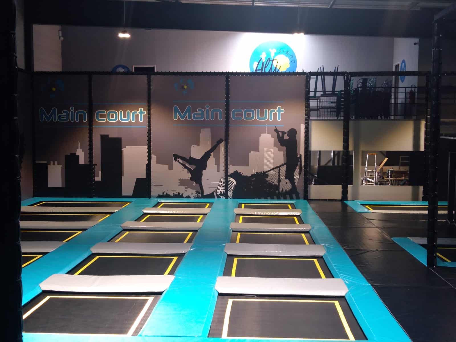 grande zone de saut pour trampoline park