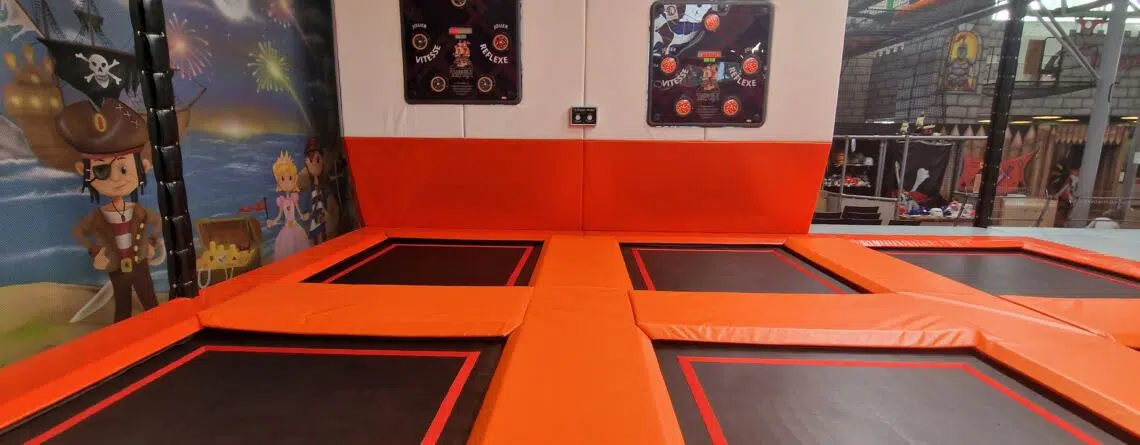 trampoline equipped with a ValoJump interactive game.